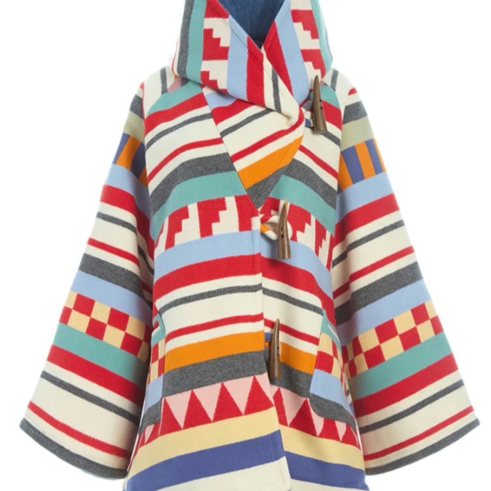 Lindsey Thornburg for Pendleton Multicolor Striped Women's Cape